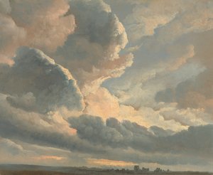 Studio di nuvole con tramonto vicino a Roma