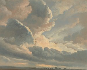 Studio di Nuvole con un Tramonto vicino a Roma