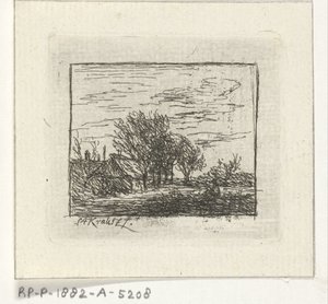 Paesaggio con case e alberi da Simon Andreas Krausz