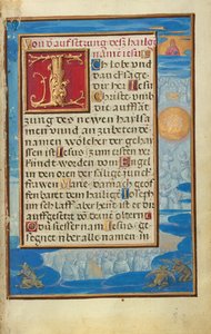 Rand mit der Anbetung des Namens Jesu da Simon Bening