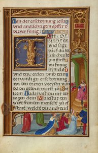 Die Königin von Saba vor König Salomo da Simon Bening