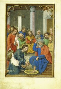 Cristo lava i piedi di Pietro da Simon Bening