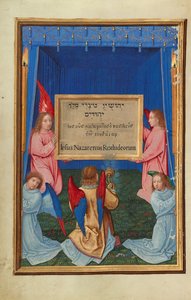 Die Anbetung der beschrifteten Tafel vom Kreuz da Simon Bening