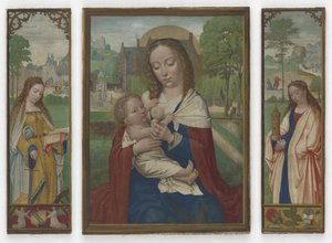 Vergine e Bambino; Sante Caterina e Barbara, c.1520