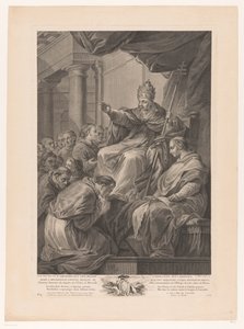 Papa Gregorio circondato da cardinali da Simon Charles Miger