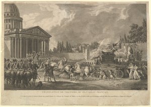 Traslazione di Voltaire al Pantheon Francese, 1817 da Simon Charles Miger