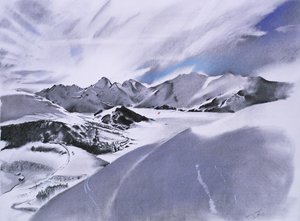 Alpes et nuages, 2003 (pastello e tecnica mista su carta)