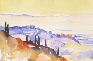 Bagno Vignoni, Italy, 2003 (watercolour)