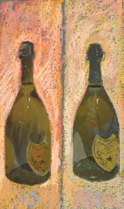 Champagne Moet Dom Perignon, 2016 (pastello su carta)