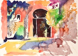 Corte e porta, 2016 (acquerello) da Simon Fletcher