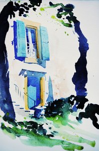 à Fos, 2015 (acquerello) da Simon Fletcher