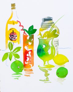 Mojito e Cuba Libre, 2016 (acquerello)