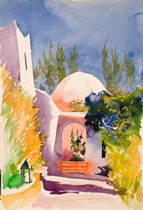 Corte rosa, 2016 (acquerello)