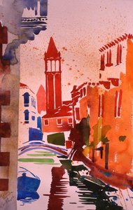 Rio San Barnaba, 2006 (acquerello su carta) da Simon Fletcher