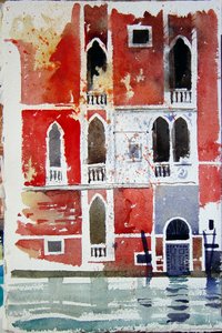 La casa rossa, Venezia, 2006 (acquerello) da Simon Fletcher