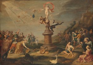 La dea Fortuna che dispensa i suoi doni da Simon Flocquet (attributed to)