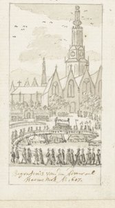 Funerale di Jacob van Heemskerck nella Oude Kerk ad Amsterdam, 1607 da Simon Fokke