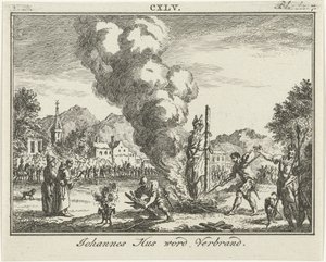 Rogo di Jan Hus da Simon Fokke