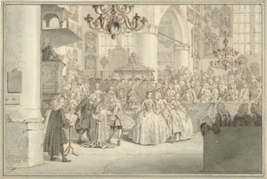 Battesimo del principe Guglielmo V, 1748 da Simon Fokke