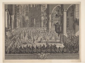 Matrimonio di Carlo Cristiano di Nassau-Weilburg con la principessa Carolina, 1760 da Simon Fokke