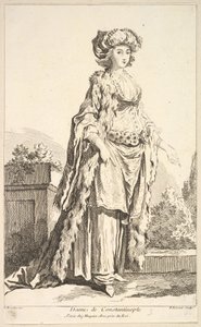 Dama di Costantinopoli, da Recueil de diverses fig.res étrangeres Inventées par ..., XVIII secolo