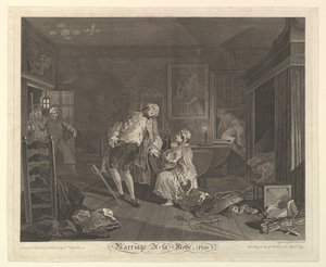 Il matrimonio alla moda, Piatto V da Simon Francois Ravenet