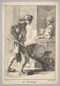 Copia inversa di Au Vinaigre Vinegar, da Le Cris de Paris da Simon Francois Ravenet