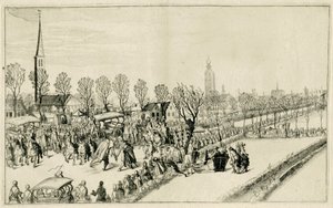Arrivo dei cinque ambasciatori spagnoli a Rijswijk, febbraio 1608 da Simon Frisius