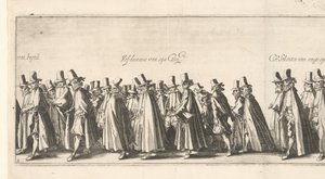 Il corteo funebre (tavola 3), 1615 da Simon Frisius