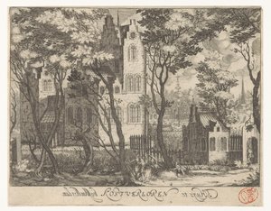 Vista della casa Kostverloren nei pressi di Amsterdam da Simon Frisius