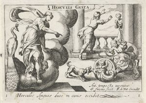 Giovane Ercole strangola due serpenti da Simon Frisius