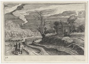 Paesaggio di notte da Simon Frisius
