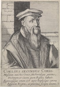 Ritratto di Caelio Secondo Curio da Simon Frisius