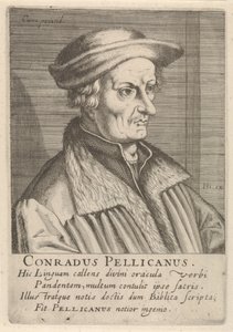 Ritratto di Conrad Pellican da Simon Frisius