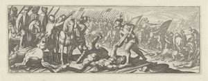 Soldati che derubano cadaveri sul campo di battaglia (Cavalleria) da Simon Frisius