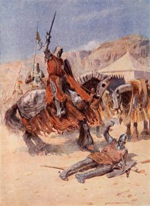 I cavalieri si incontrano in conflitto, illustrazione da 