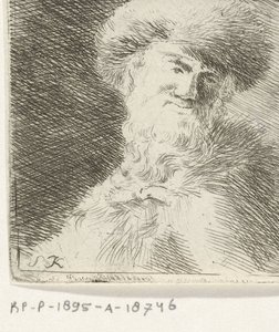 Ritratto di un uomo sconosciuto con cappello di pelliccia