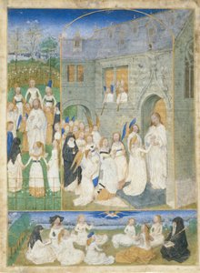 Le sante vergini accolte da Cristo mentre entrano alle porte del Paradiso da Simon Marmion