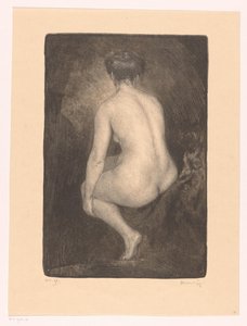 Donna nuda seduta da Simon Moulijn (signed by artist)