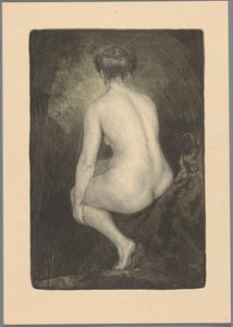 Donna nuda seduta da Simon Moulijn