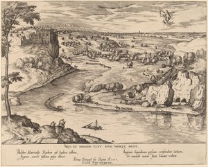 Paesaggio fluviale con Mercurio e Psiche da Simon Novellanus after Pieter Bruegel the Elder