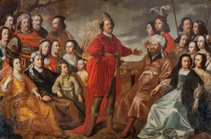 Il cosiddetto ritratto della famiglia Gröning, 1663 circa (olio su tela) da Simon Peter Tilemann