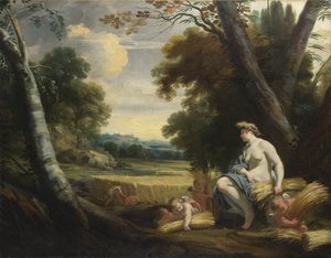 Cerere e Cupidi del raccolto, c. 1635 da Simon Vouet