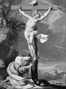 Cristo sulla croce con Maria Maddalena, 1640-50 da Simon Vouet