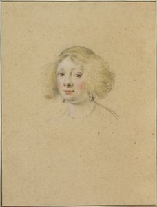 Ritratto di una giovane donna con orecchini di perle da Simon Vouet