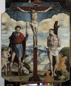 Crocifissione con San Rocco e San Sebastiano