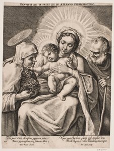 La Sacra Famiglia e Santa Chiara da Simon de Pas