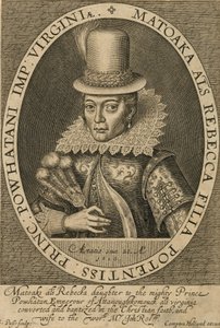 Pocahontas, 1616 da Simon de Passe