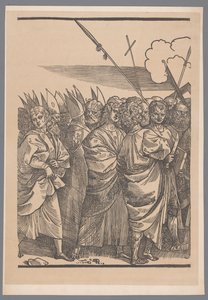 Riproduzione della terza parte della serie di stampe Il trionfo di Cristo da Joos Lambrecht da Simonau and Toovey