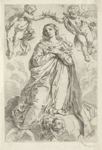 Incoronazione di Maria sulla falce di luna da Simone Cantarini